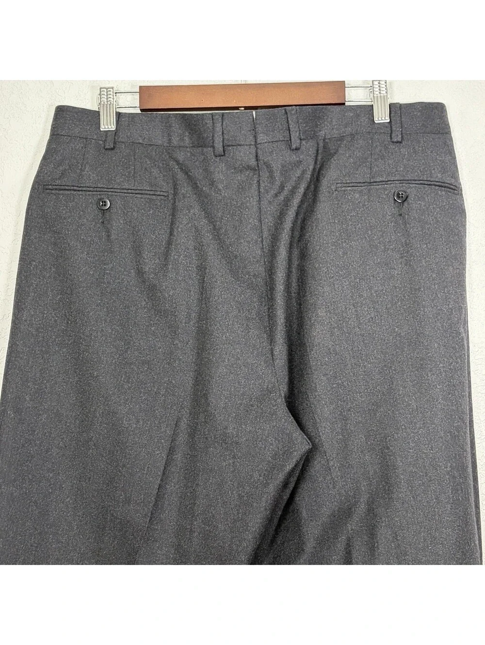 Ermenegildo Zegna Men’s 36 100% Wool Dress Pants Gray Cuffed Hem Luxury Office